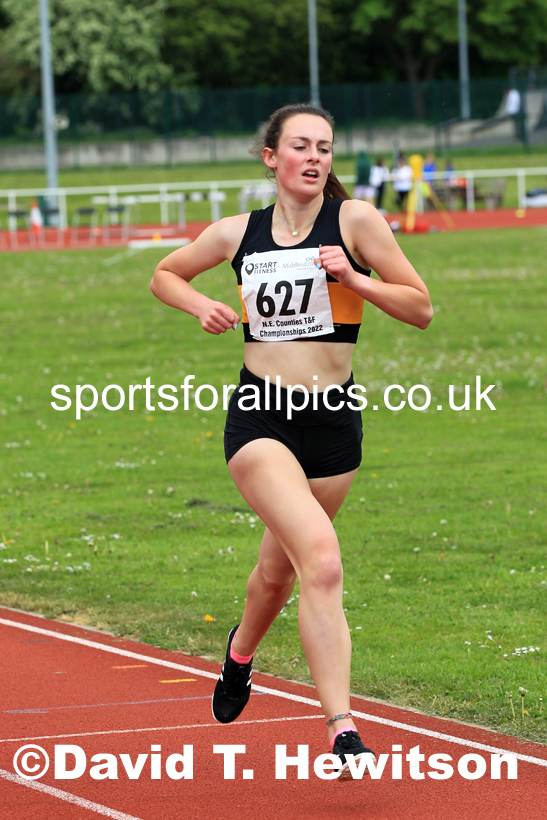 Women and Girls 1500 metres, 2022 North Eastern Track and Field Champs., Middlesbrough. David T. Hewitson/Sports for All Pics